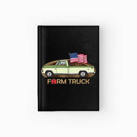 Farm Truck Light Green Hardcover Journal