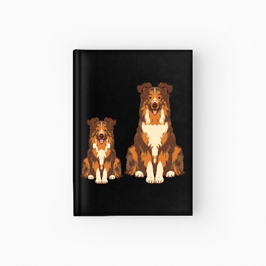 Collie Dog Lover Parent Dad Mom and Son Daughter Hardcover Journal