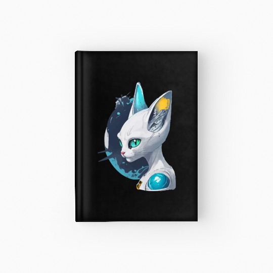 Alien kitten Hardcover Journal