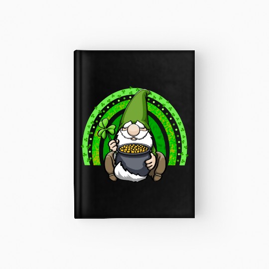 Pot of Gold Gnome Rainbow Hardcover Journal