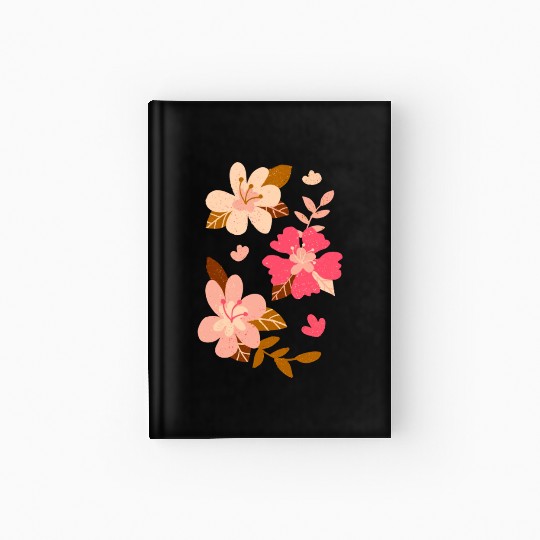 Pink Hibiscus Flowers Hardcover Journal