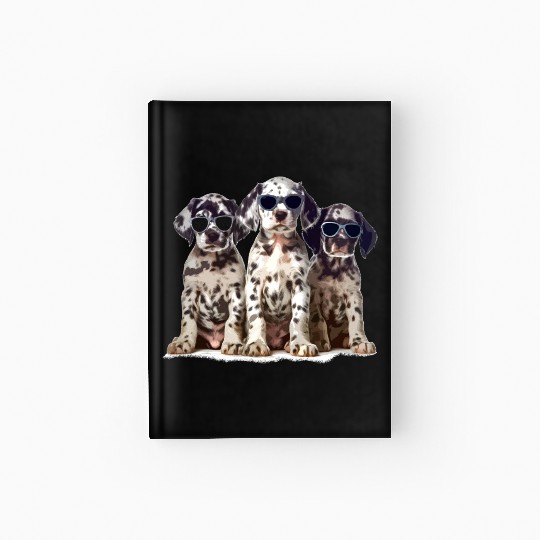 Dalmatian with Glasses Funny Dog Lover Design Hardcover Journal