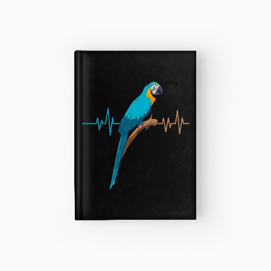 Macaw Heart Beat Parrot Bird Parrots Macaws Hardcover Journal