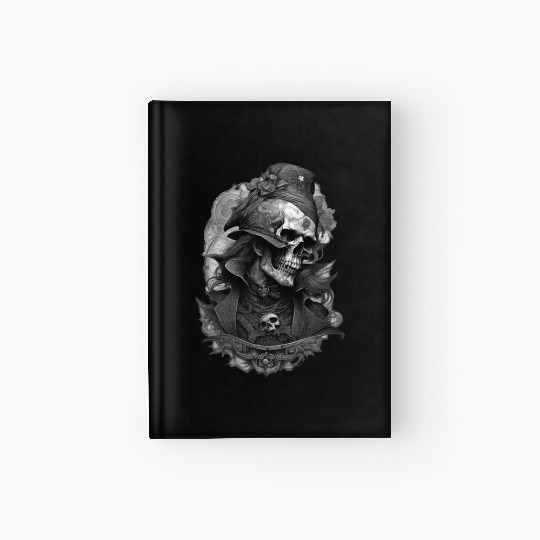 girl skull Hardcover Journal