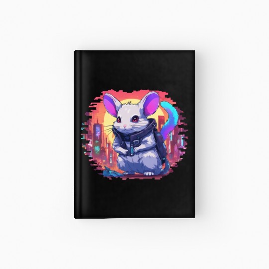 Zephyr // Cyberpunk Chinchilla Hardcover Journal
