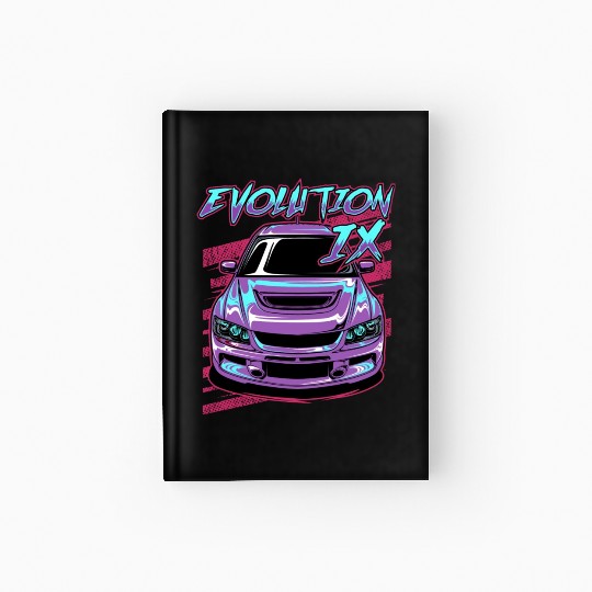 Lancer Evolution Ix Neon Theme Hardcover Journal
