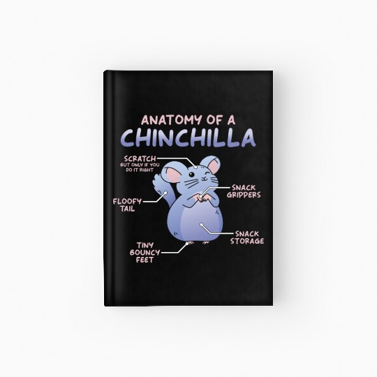 Chinchilla Pet Lover Cute Anatomy Of A Chinchilla Hardcover Journal