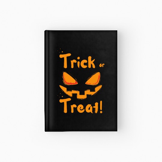 Halloween Trick Or Treat Ghost Hardcover Journal