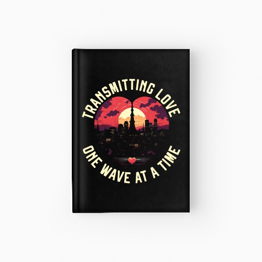 Ham Radio Operator Morse Code Radioactivity Hardcover Journal