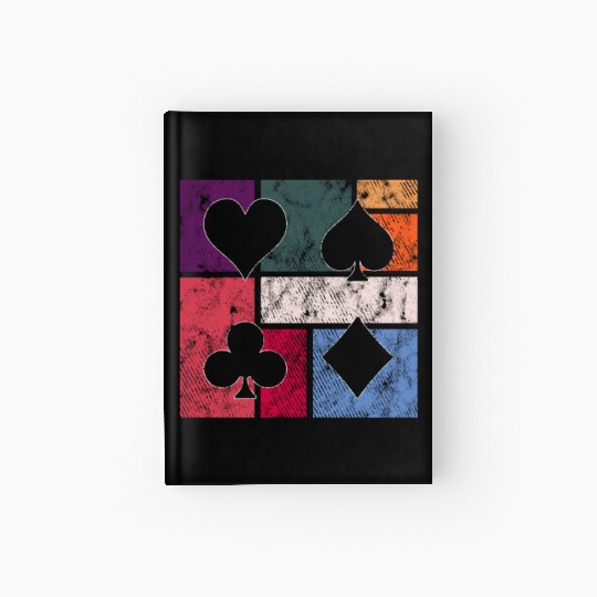 Vintage Playing Cards – Retro Suit Symbols Hardcover Journal