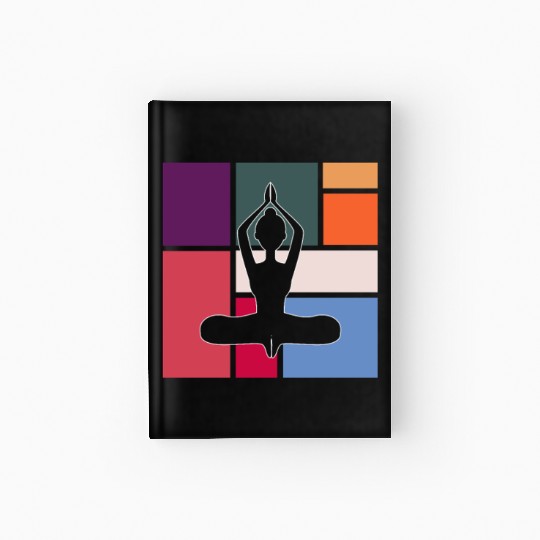 Vintage Yoga – Retro Meditation Pose Hardcover Journal