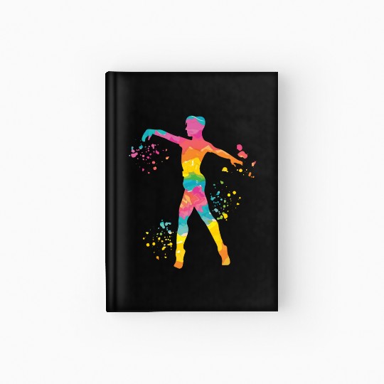 Ballet Dancer Colorsplash Man Ballerino Hardcover Journal