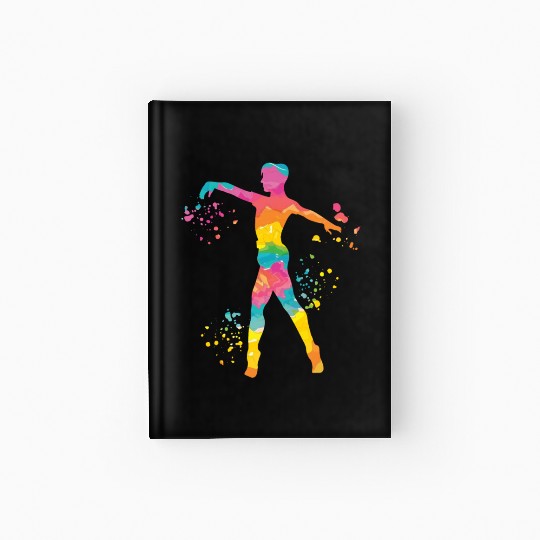 Ballet Dancer Colorsplash Man Ballerino Hardcover Journal