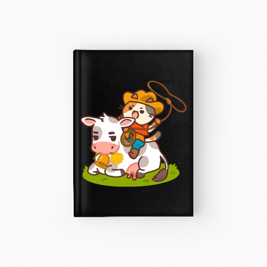 Meow Dy Yeehaw Cowboy Cat Hardcover Journal