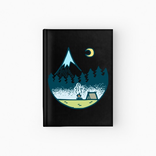 Keep It Simple (Camping At Night) Hardcover Journal