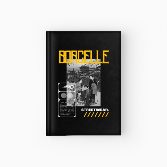 Black Illustrative Skateboard Hardcover Journal 6