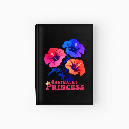 Surfing Girl 3 colors Hibiscus flowers Hardcover Journal