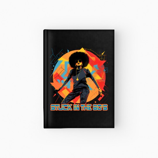 old school hip hops afro girl. Hardcover Journal