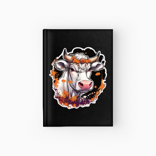 Kug Cow Halloween Cow Skull Cow Head Cows Hardcover Journal