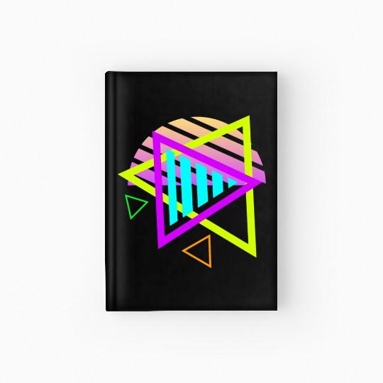Retro sunset style 80s Hardcover Journal