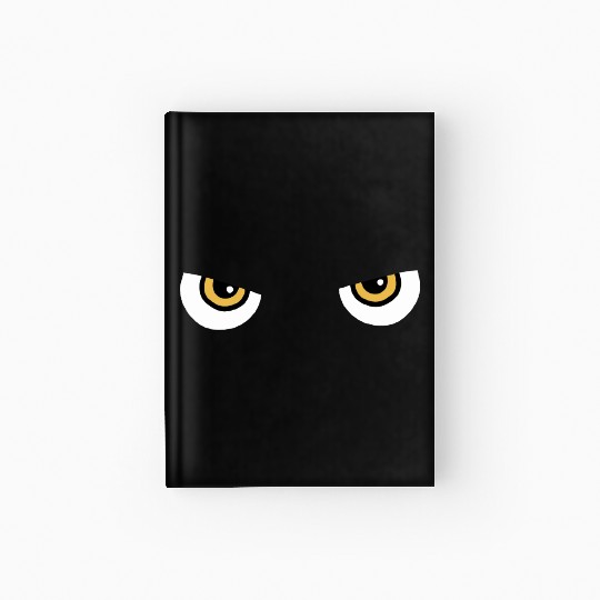 Black Cat Yellow Eyes | Halloween Cat Lovers Gift Hardcover Journal
