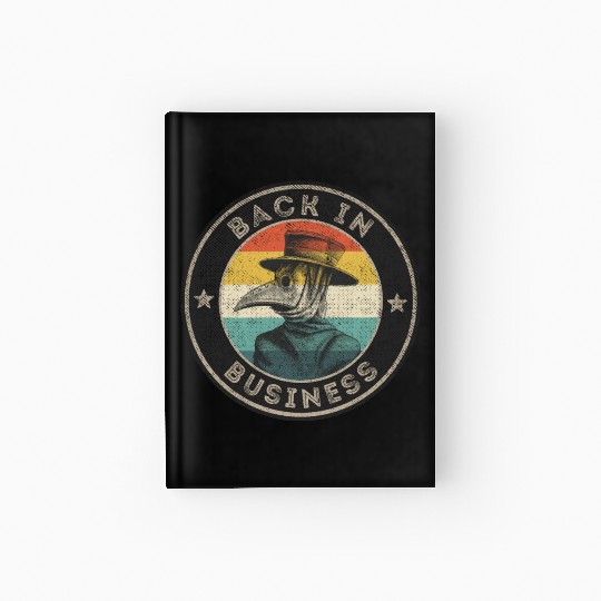 Wear A Mask Plague Doctor Vintage Retro Back In Hardcover Journal