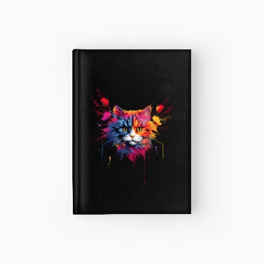 Color Explosion Persian Cat Hardcover Journal