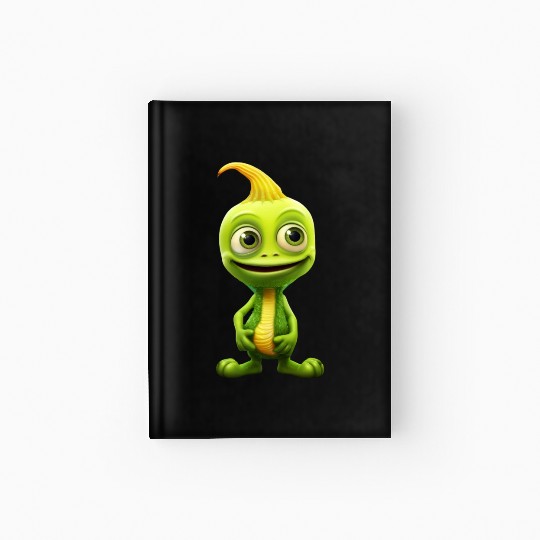Green Alien & Pumpkin: Unexpected Encounter Hardcover Journal
