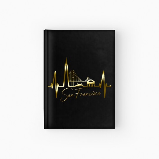 San Francisco Skyline Heartbeat California Lover Hardcover Journal