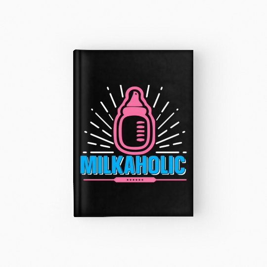 Baby Newborn Milkaholic Nursery Bottle Infant New Hardcover Journal