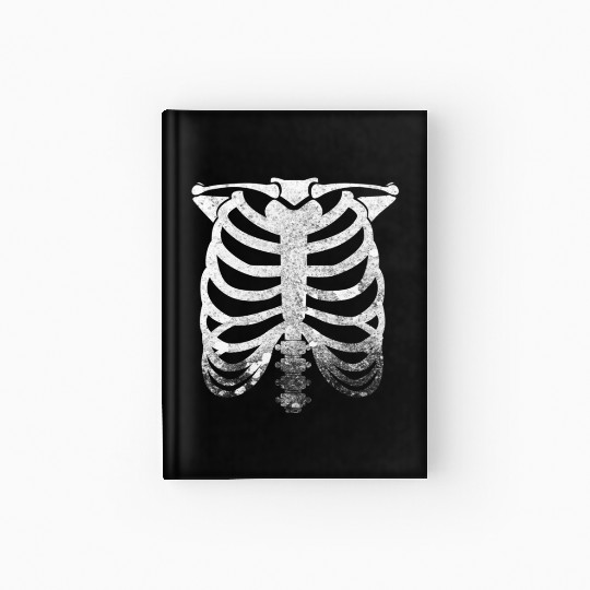 Halloween Skeleton Rib Cage Hardcover Journal