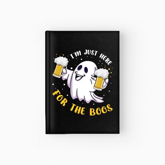 Alcohol Ghost Beer Lover Lazy Creepy Halloween Hardcover Journal