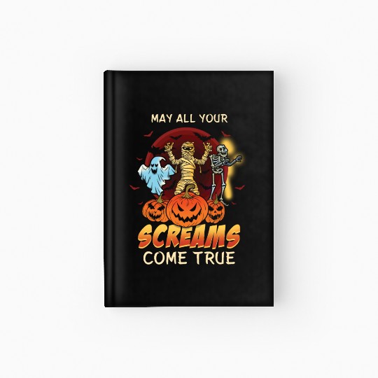 Scary Horror Monsters Lazy Creepy Halloween Hardcover Journal