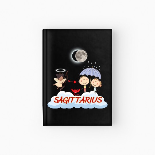 Zodiac Sign Sagittarius Astrology Angel & Bow Hardcover Journal