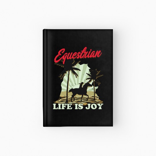 Equestrian Life Riding Girl Horseback Hardcover Journal