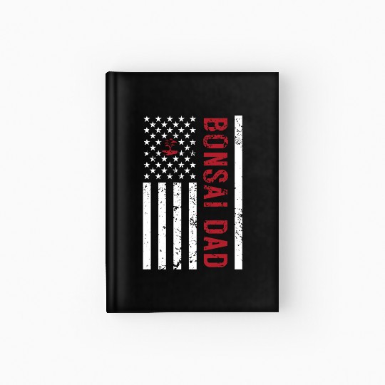 American Flag Bonsai Dad Hardcover Journal