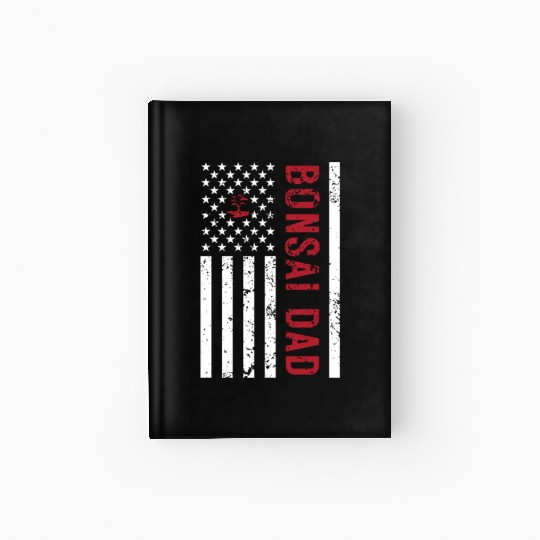 American Flag Bonsai Dad Hardcover Journal