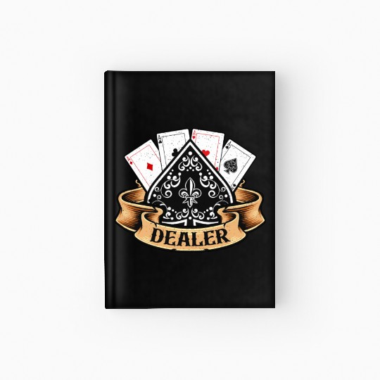 Classic Blackjack Dealer Gambling Card Game Casino Hardcover Journal