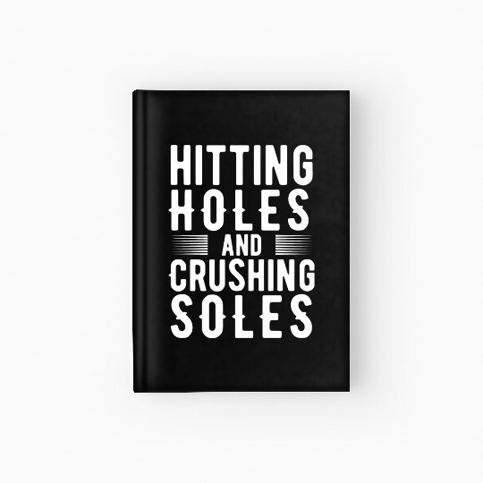 Funny Retro Cornhole Lover Hitting Holes And Hardcover Journal