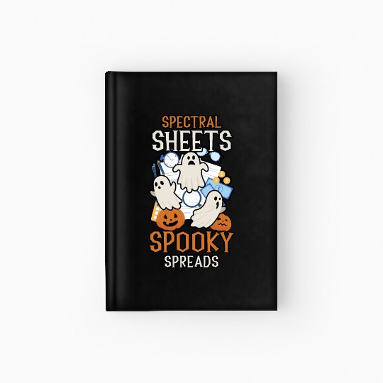 Spectral Sheets Spooky Spreads Scary Halloween Hardcover Journal