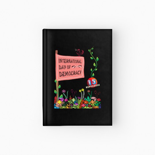 world day of Democracy Hardcover Journal
