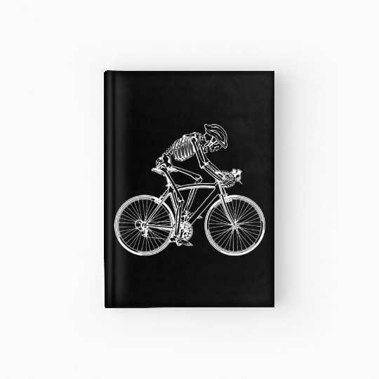 Cycling Cyclist Skeleton Hardcover Journal