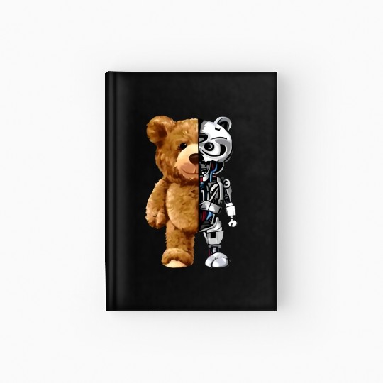 Teddy bear X Robot Hardcover Journal