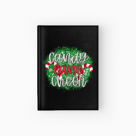 Candy Cane Cheer Happy Christmas Xmas Holiday Hardcover Journal