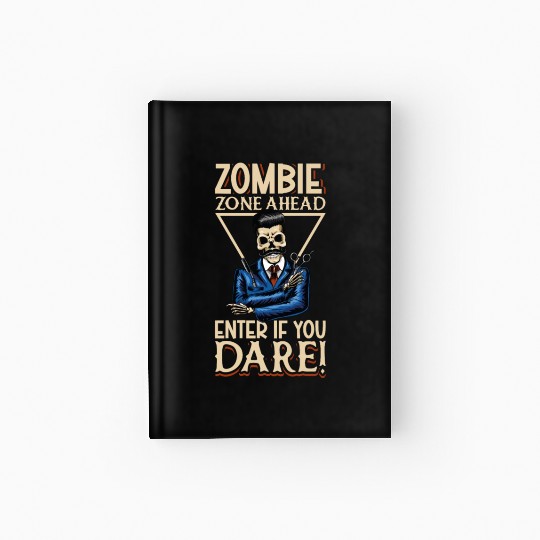 Horror Barber Spooky Hairdresser Hairstylist Hair Hardcover Journal