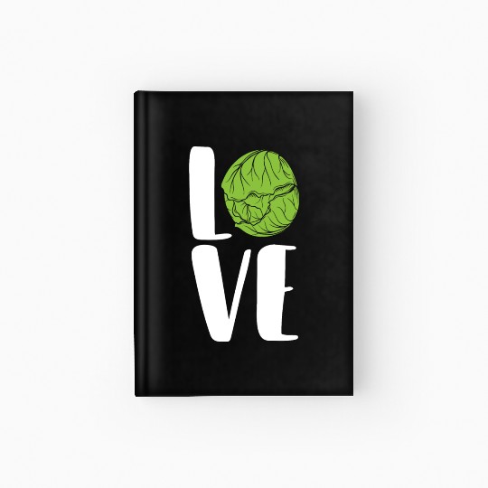 Vegan Vegetable Love Green Organic Fresh Produce Hardcover Journal