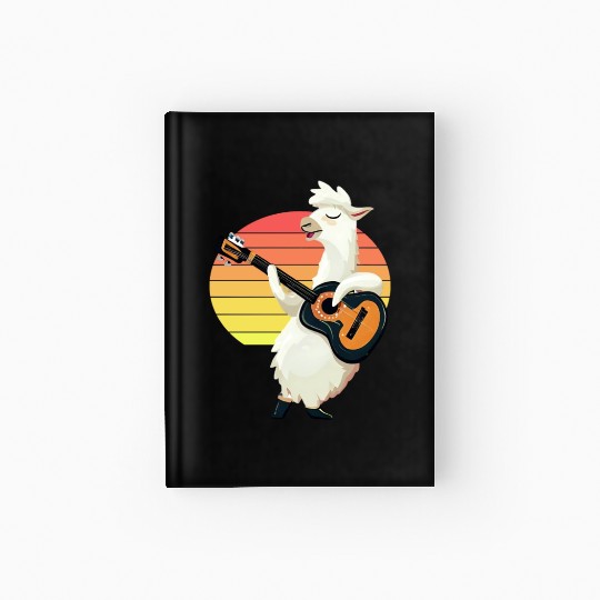 Musical alpaca Hardcover Journal