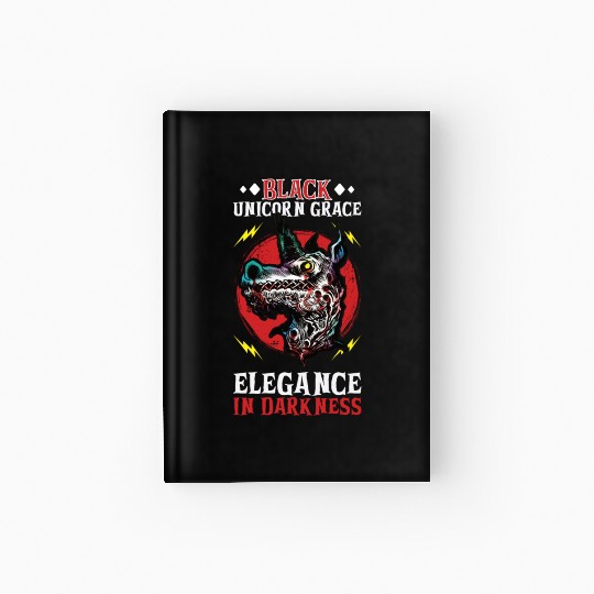 Dark Unicorn Horror Unicorn Midnight Unicorn Dark Hardcover Journal