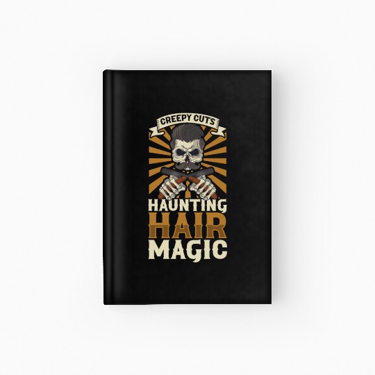 Horror Barber Spooky Hairdresser Hairstylist Hair Hardcover Journal