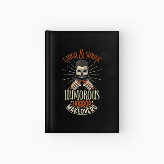 Horror Barber Spooky Hairdresser Hairstylist Hair Hardcover Journal